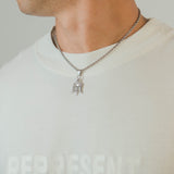 Trident Pendant - White Gold - Cernucci