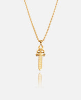 Trust Nobody Dagger Pendant - Gold - Cernucci