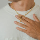 Vintage Cross Pendant - Gold - Cernucci