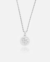 Virgo Zodiac Pendant - White Gold - Cernucci