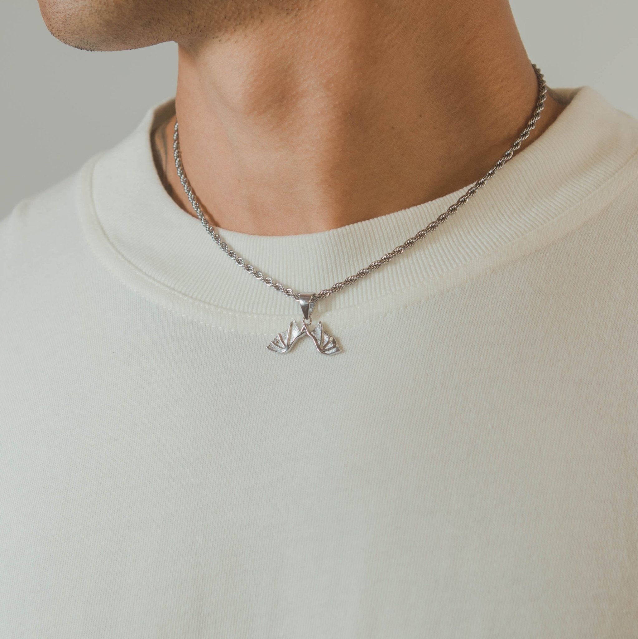 Wings Pendant - White Gold - Cernucci